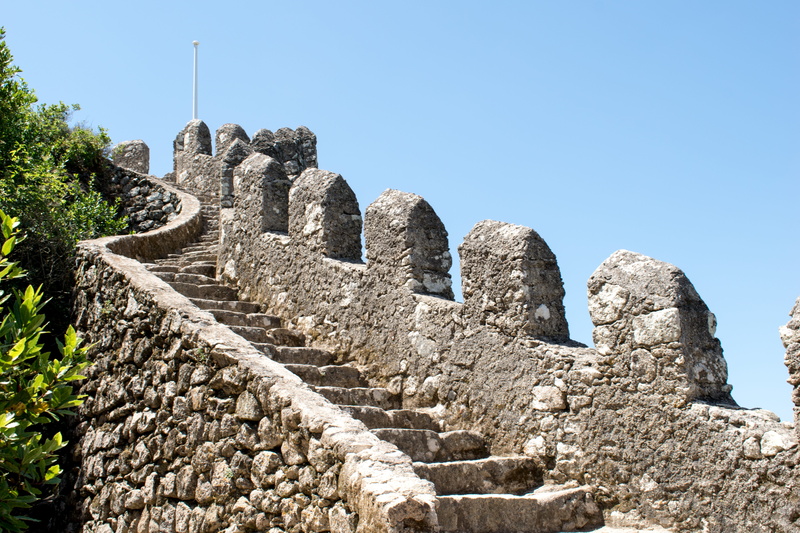 rock, belief, ladder, formation, history, day, europe, tourism, spirituality, wall, no people, green, 5K, castle, built structure, nature, solid, sunlight