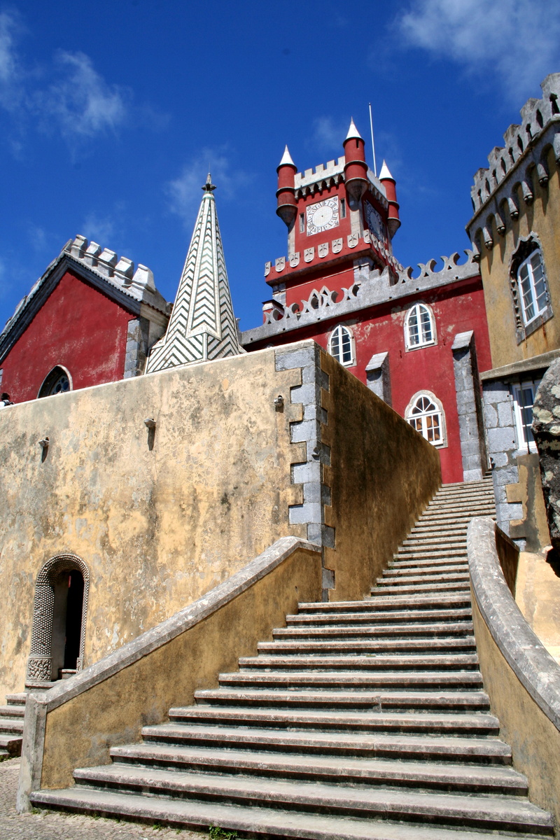 museum, low angle view, cas, palace, travel, european, famous, nature, palacio, europe, built structure, portuguese, historical, tower, 4K, day, history
