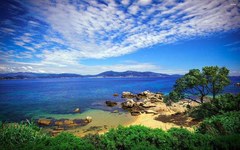 sky, tranquil scene, no people, plant, idyllic, tree, mountain, blue, beauty in nature, sea, 2K, day, secret, outdoors, scenics - nature, Nature, non-urban scene