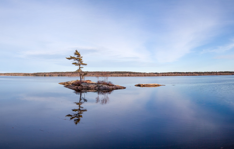 landscape, photography, outdoors, tree, water, body, sky, 1080P, Topsham, tall, reflection, lake, Androscoggin, surrounded, nature, island, blue, Explore