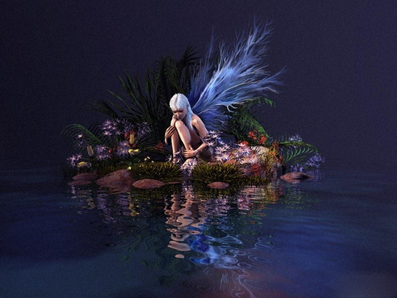 plant, women, obscured face, motion, sitting, surround, real people, one person, lake, celebration, water, tree, reflection, day, nature, 720P