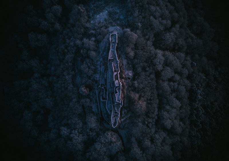 aerial view, surrounded, sport, woodland, wall - building feature, trees, view, outdoors, mountain, transportation, eye, 2K, islet, nature, tree, forest