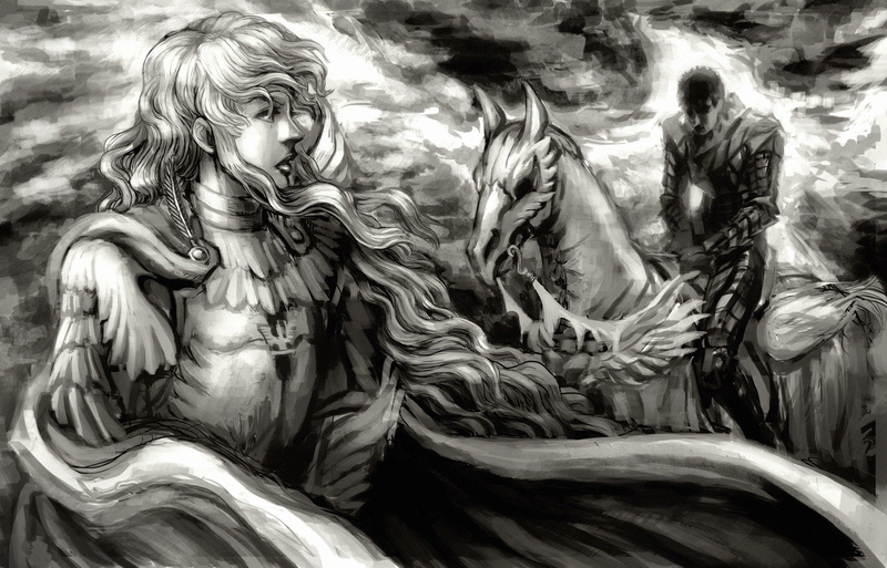 Guts, horse, 720P, Berserk, Griffith