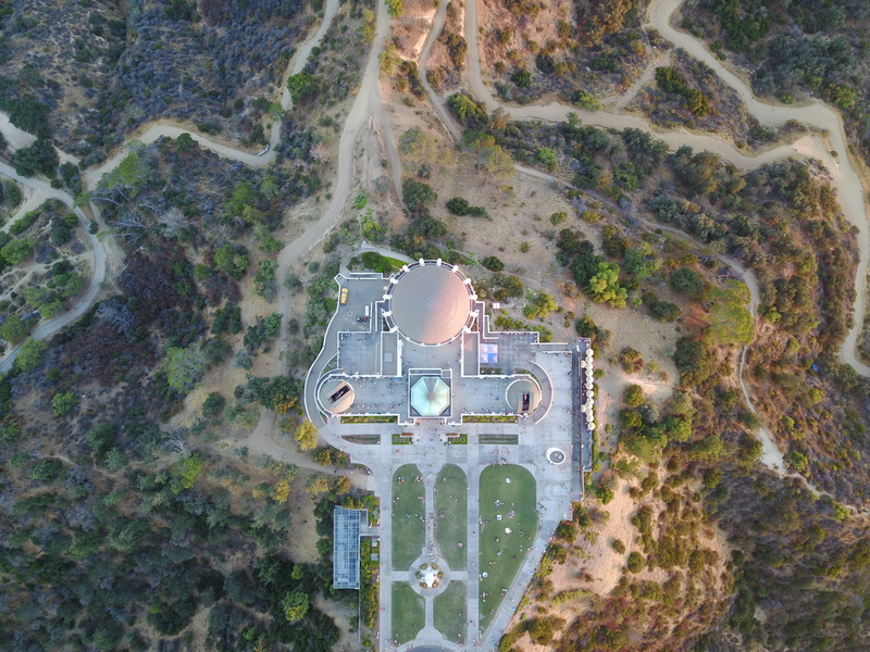 building exterior, travel destinations, outdoors, photo, 4K, city, cityscape, day, establishment, water, the past, high angle view, griffith park, sea