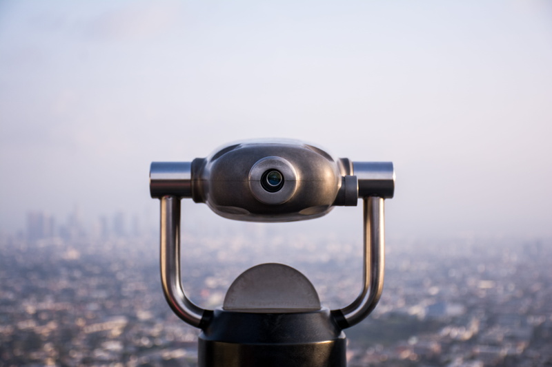 surveillance, close-up, coin-operated binoculars, sky, coin operated, united states, cali, telescope, metal, 5K, nature, griffith observatory, hand-held telescope