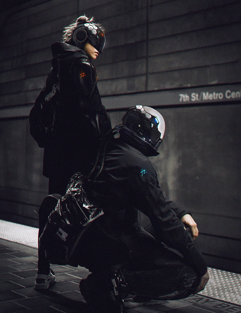 robot, Abrar Khan, futuristic, cyberpunk, twins, digital, 720P