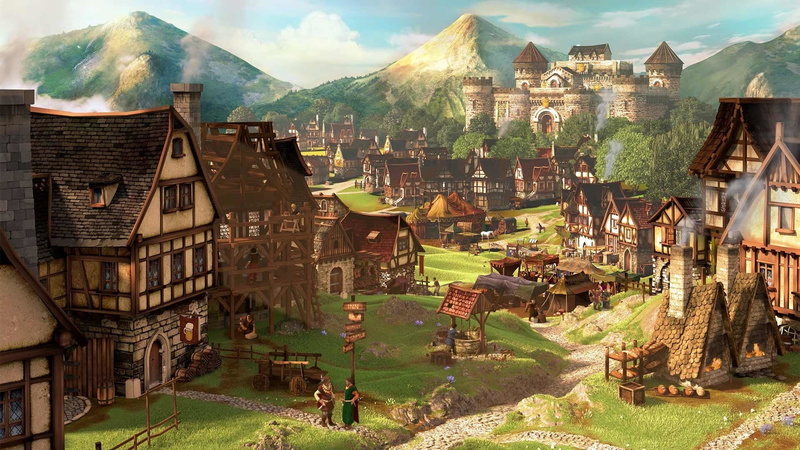 fantasy art, 1080P, Online games, video game art, house, building, Forge of Empires, video games, digital art