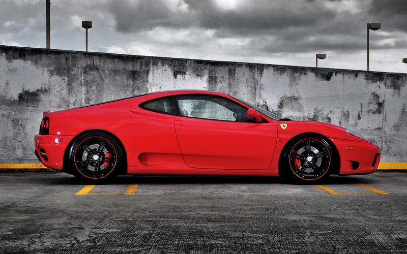red, ferrari, wheels, coupe, cf, forged, cars, 2K