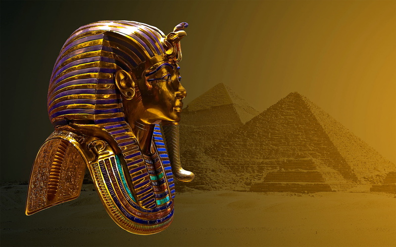 1080P, mask, pyramid, tutankhamun, egypt