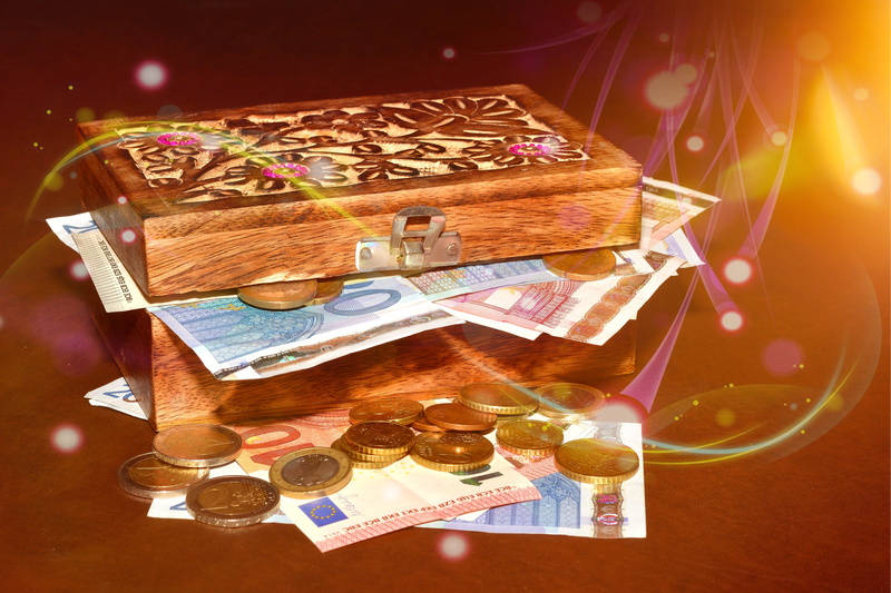 finance, lighting, treasure chest, paper money, coin, hats, round, indoors, box - container, box, drink, container, business, holiday, money, collection