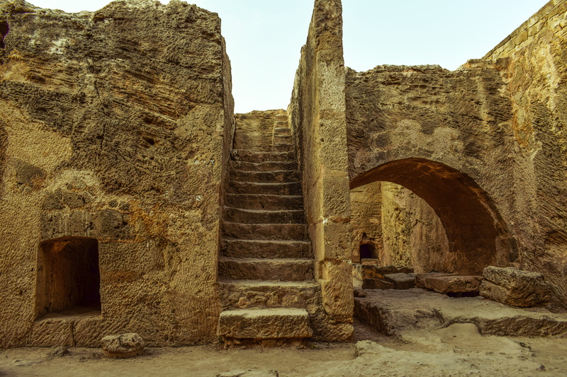travel destinations, ancient civilization, cloudy, outdoors, brown, the past, built structure, day, building exterior, cyprus, arch, building, ancient history