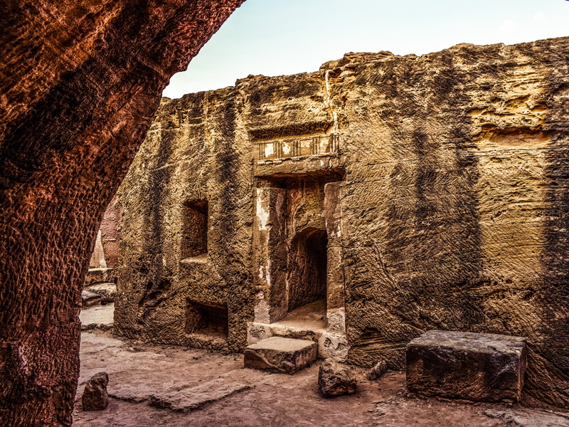 place of worship, archaeology, historic, paphos, ancient, the past, old, cyprus, day, old ruin, built structure, weathered, ancient civilization, tombs of the kings