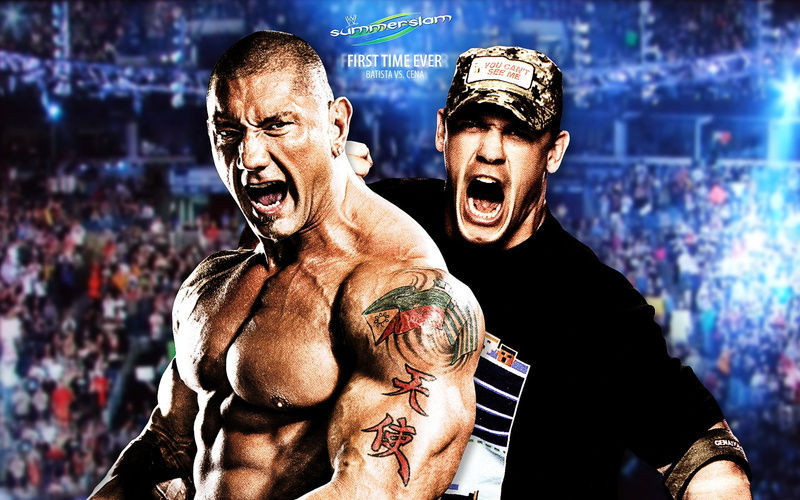 wrestling, art, cena, summerslam, 1080P, WWE, hd, sports, Batista