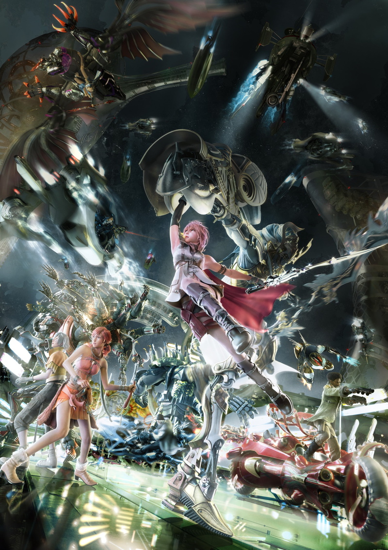 people, video games, Sazh Katzroy, women, animals in the wild, Snow Villiers, full length, females, Lightning, water, animal wildlife, swimming, Hope Estheim
