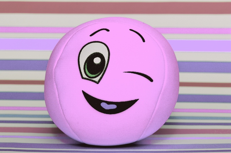 face, no people, representation, pink, still life, day, 2K, table, themselves, sweet, close-up, smiling, pink color, friendly, art and craft, ball, fabric