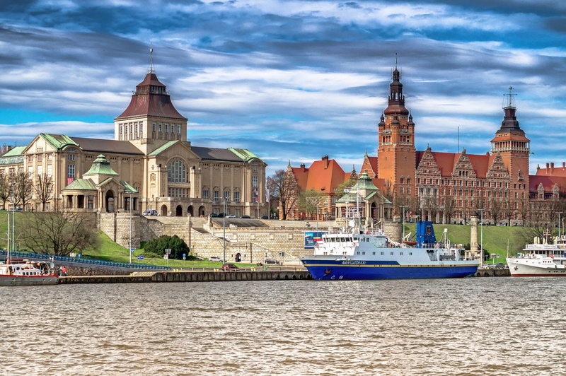 Szczecin, 1080P, Poland, home, river
