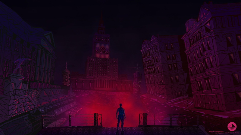 silhouette, travel, Poland, travel destinations, sky, artwork, illuminated, building exterior, architecture, standing, skyscraper, woman, 2K, building