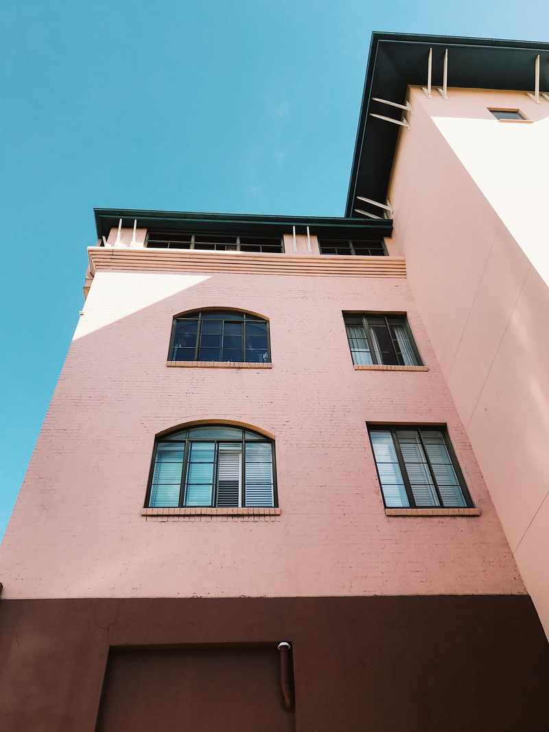 balcony, sunny, built structure, nature, shutter, wall - building feature, office, wall, town, low angle view, residential district, apartment building