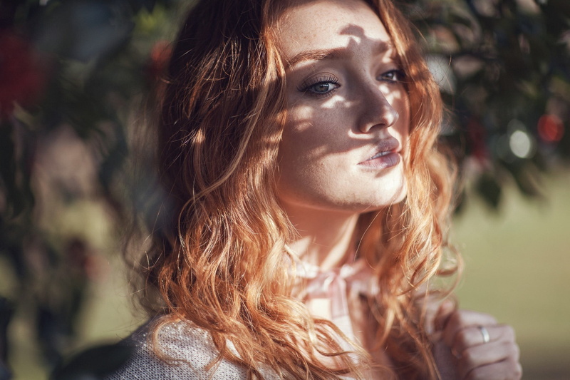 beautiful woman, one person, outdoors, portrait, teenager, long hair, Ruby James, sunlight, hair, close-up, hairstyle, contemplation, adult, human face