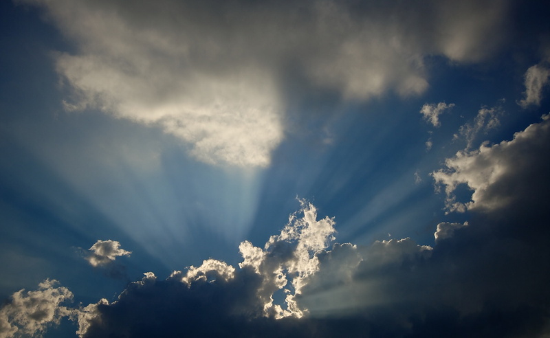 sunlight, low angle view, dramatic sky, Nature, Cloud, Sun and Sky, beauty in nature, backgrounds, idyllic, day, no people, sky, cloud - sky, tranquil scene