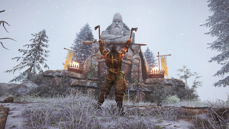 built structure, sculpture, male likeness, human representation, low angle view, creativity, tree, Vikings, building, For Honor, 1080P, building exterior