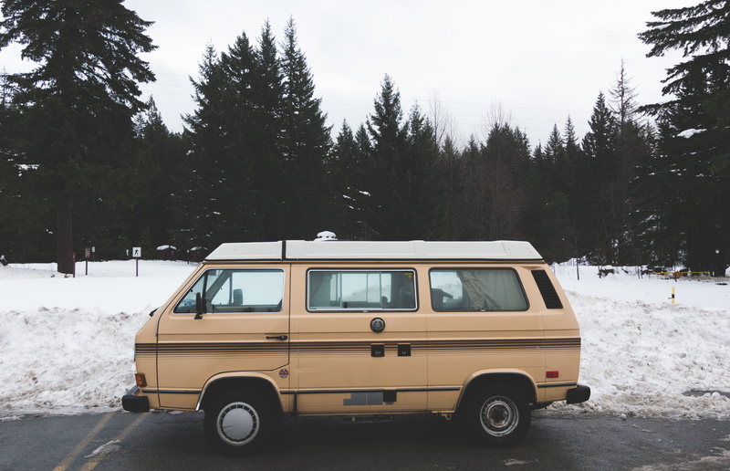 volkswagen, cold temperature, camp, nature, winter, parking, day, travel, no people, canada, trees, vw, hipster, plant, white color, lifestyle, motor vehicle