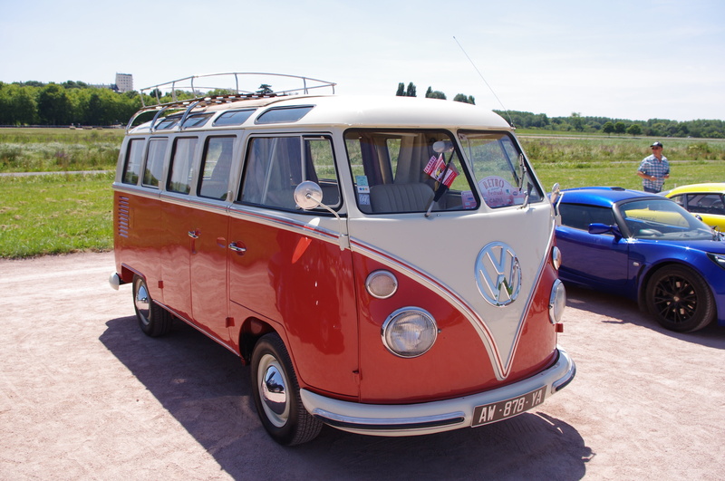 retro styled, nature, sunlight, car, 4K, combi, retro, samba, day, vw camper van, mode of transportation, vehicle, parked, van, land vehicle, parking