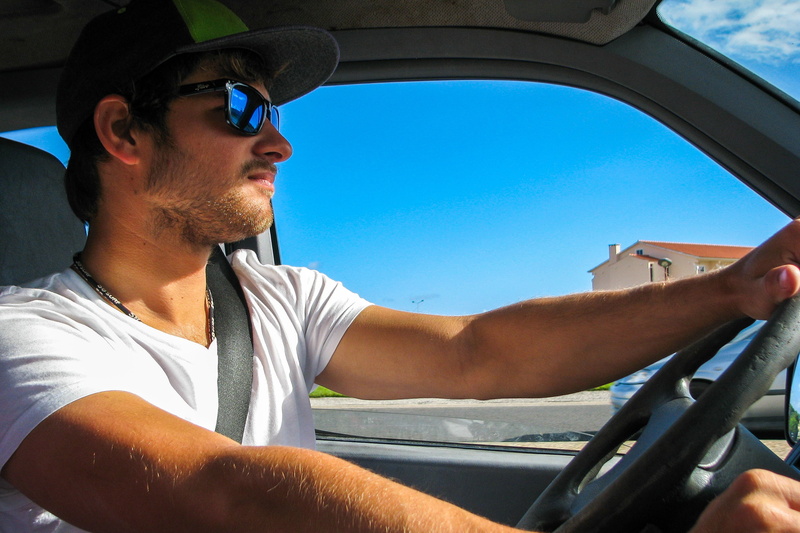 vw bus, road trip, young adult, motor vehicle, car interior, volkswagen, hippie, sunglasses, fun, summer, cap, drive, retro, windshield, outdoors, land vehicle