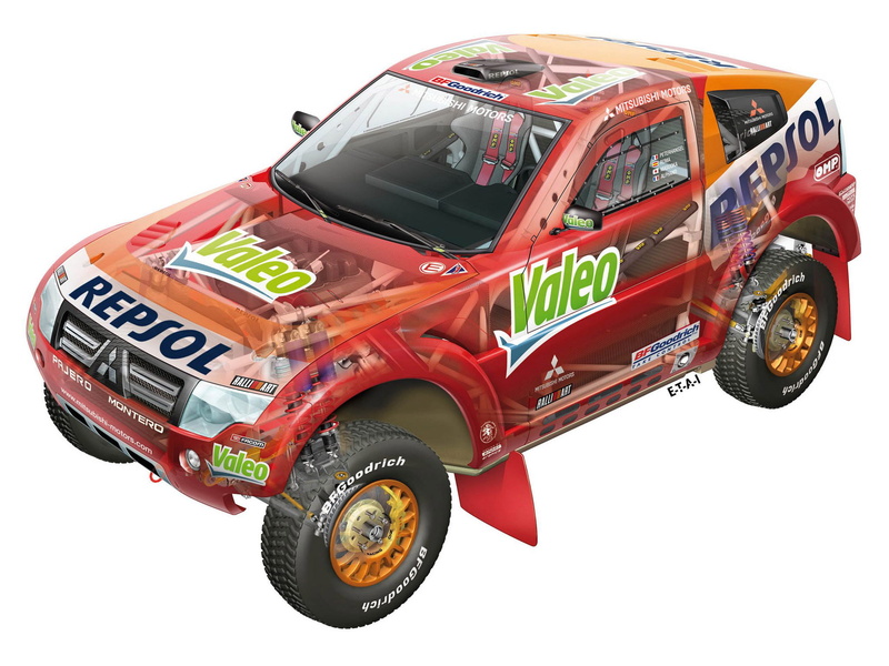interior, montero, offroad, race, pajero, 2007, engine, mpr13, mitsubishi, suv, dakar, racing, evolution, 1080P