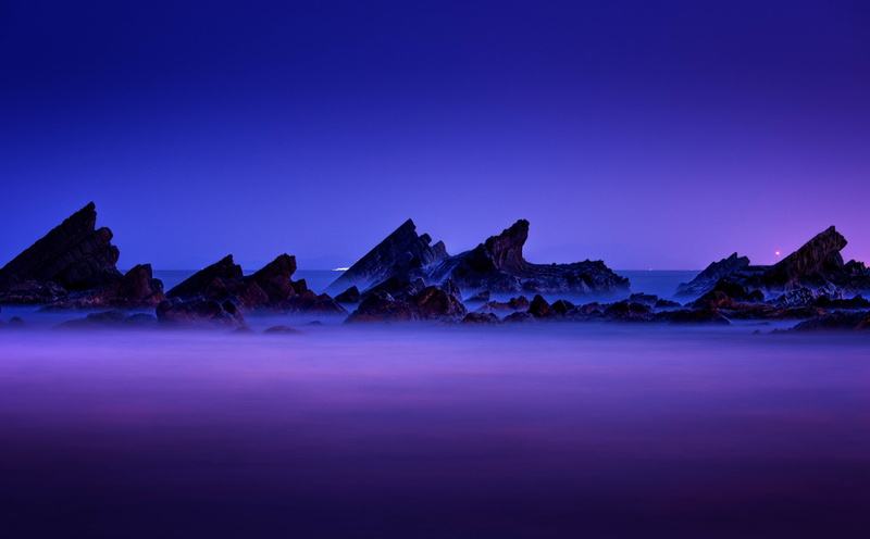 Mist, Taiwan, rock, Evening, Layers, water, no people, formation, landscape, dusk, Rocks, tranquility, Coast, idyllic, Photography, blue, Nature