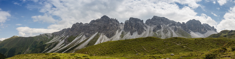 panorama, panoramic, climb, grinzens, riepen wall, tranquility, non-urban scene, stubai alps, forest, mountain range, landscape, plant, kalkkögel, saile