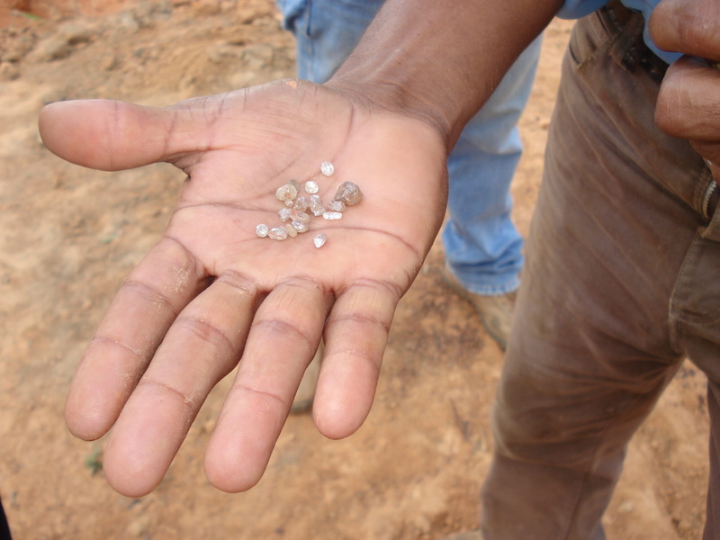 Mining, men, nature, human hand, human body part, two people, holding, people, activity, outdoors, close-up, day, animal wildlife, Diamond, hand, focus on foreground