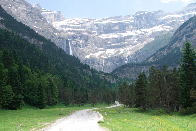 tranquil scene, landscape, hike, waterfall, tranquility, beautiful, non-urban scene, 5K, plant, hiking, trees, snowcapped mountain, sky, forest, majestic