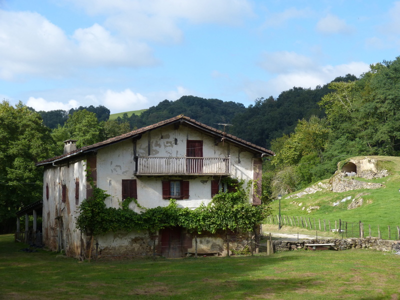 cloud - sky, day, puerto otsondo, no people, grass, prado, architecture, building exterior, tree, plant, sky, 4K, pyrenees, navarre, land, hamlet, baztan