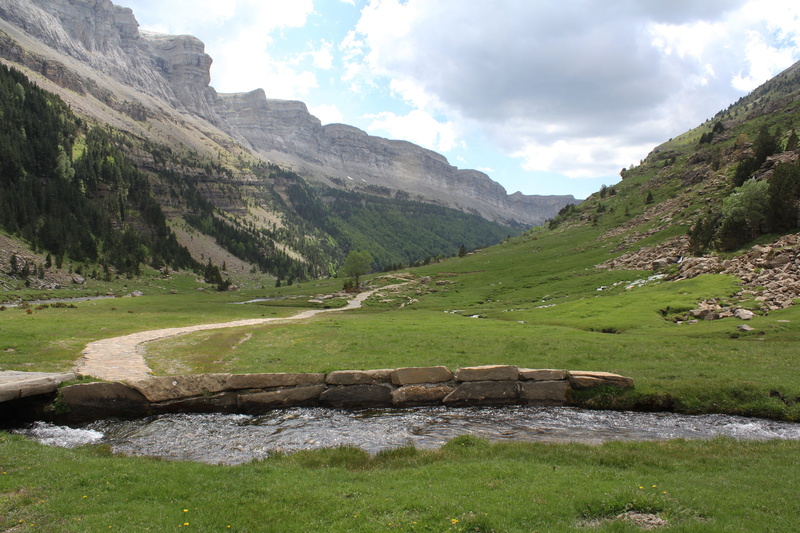 cloud - sky, tranquility, tranquil scene, ordesa valley, high mountain, huesca, scenics - nature, landscape, peaceful, no people, non-urban scene, grass