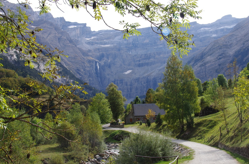 gavarnie, roads, mountains, 2K, trees, pyrenees, france