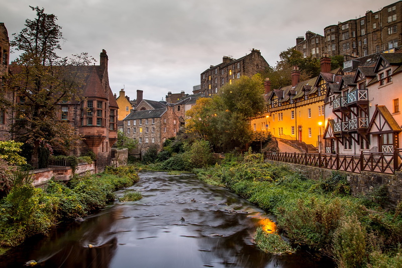 home, 1080P, Scotland, river, Dean Village