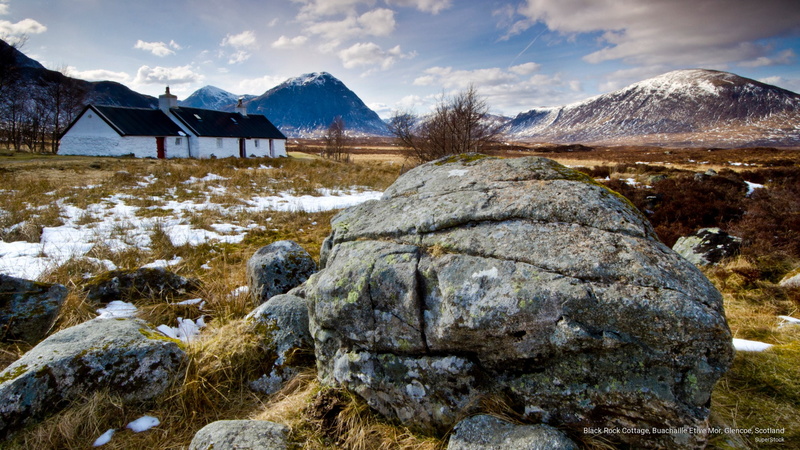 scotland, rock, Europe, 2K, buachaille, cottage, black, mor, glencoe, etive
