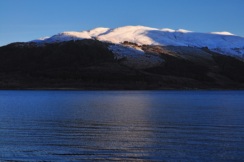 sunrise, sky, horizontal, view into land, water, 4K, Scotland, lake ...
