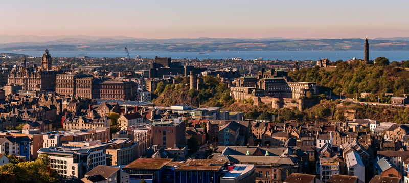 architecture, horizon, aerial, firth of forth, photography, building, city life, built structure, cityscape, houses, building exterior, panorama, sky, edinburgh