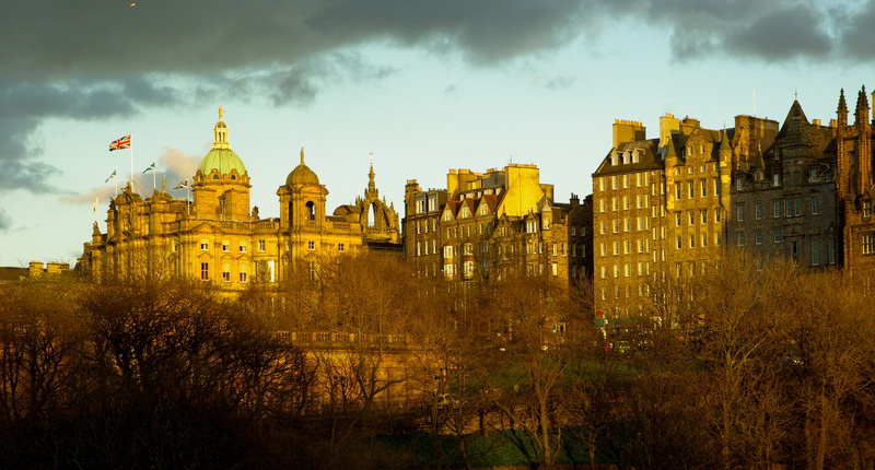 brown, cloud - sky, sky, history, dusk, time, outdoors, built structure, tree, architecture, Edinburgh, rise, Facades, tourism, 2K, no people, castle