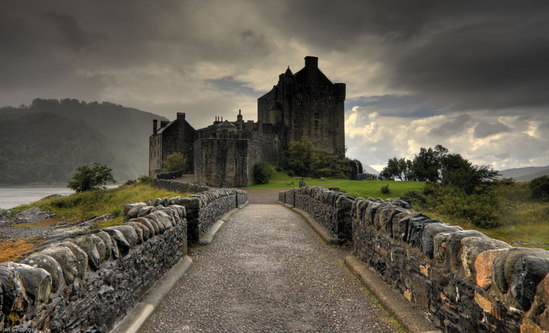 stone, architecture, UK, overcast, Scotland, castle, 1080P, medieval