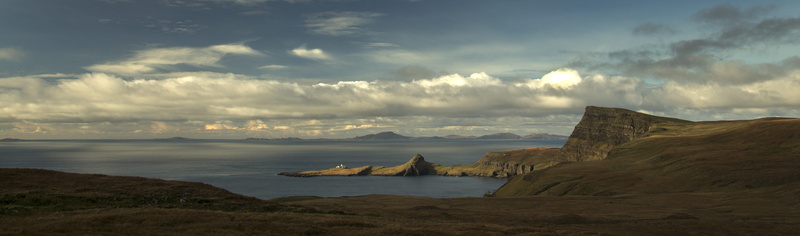 scenics - nature, cloud - sky, rock, 5K, travel destinations, lighthouse, neist point lighthouse, beauty in nature, water, outdoors, environment, sea