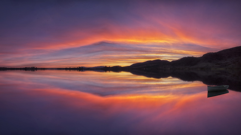 beauty in nature, lakeofmenteith, Sunset, extraordinary, water, Outdoors, Scotland, no people, Impressive, trossachs, Clouds, Scenery, Waterscape, tranquility