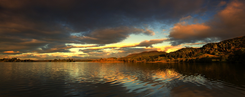 trossachs, Dark, cloud - sky, Outdoors, lakeofmenteith, dramatic sky, water, idyllic, Scenery, Nature, Clouds, mountain range, menteith, scenics - nature