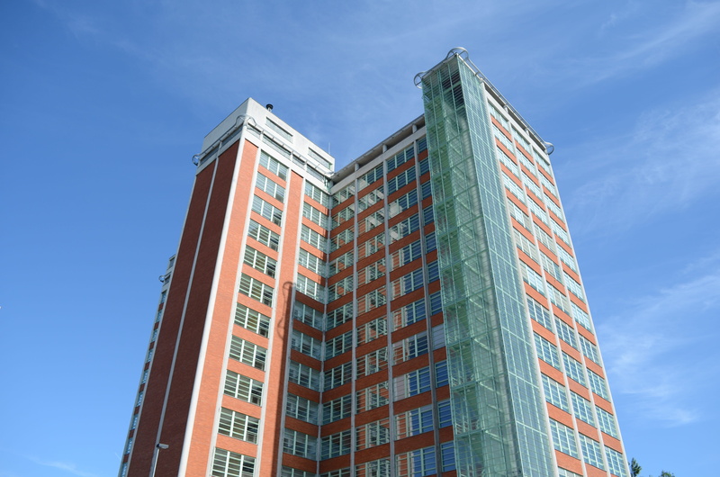city, day, modern, office, building, nature, blue, low angle view, sky, Skyscraper, Bata, office building exterior, 21, 4K, glass - material, apartment