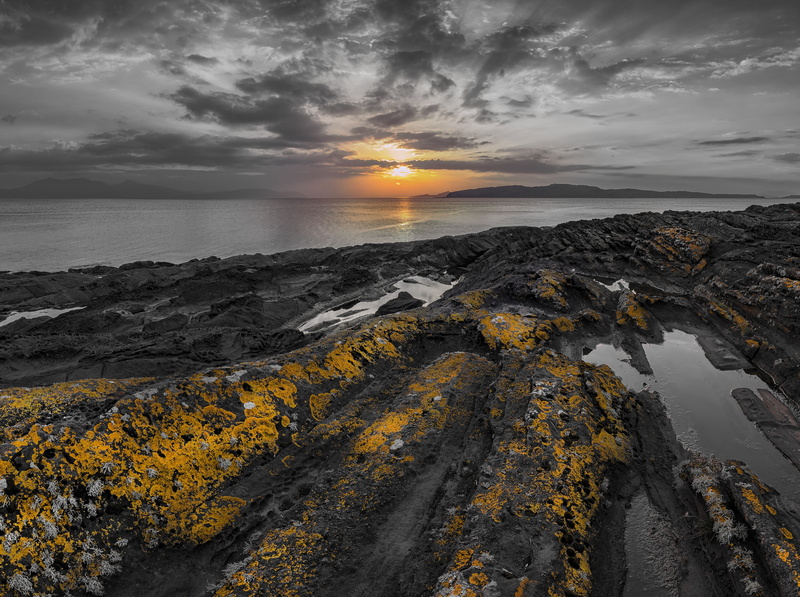 Great Cumbrae, beauty in nature, Vacation, clyde, water, Beach, horizon over water, scenics - nature, Sunset, Panoramic, Little Cumbrae, Shore, arran, Scottish