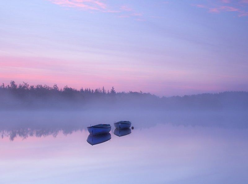 Beautiful, Waterscape, scenics - nature, Sunrise, Scotland, Impressive, beauty in nature, lake, Tranquility, water, purple, Amazing, non-urban scene, remarkable