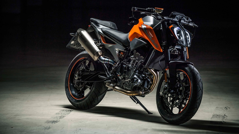 4k, cruiser, 2018 Bikes, motorcycle, 4K, black, KTM Duke 790, orange