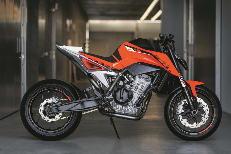 HD, Prototype, KTM 790 Duke, 2017, orange, cruiser, motorcycle, 2K, black